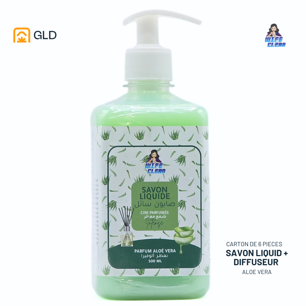 Savon Liquide Avec Diffuseur Wife Clean Aloe Vera 500 Ml 