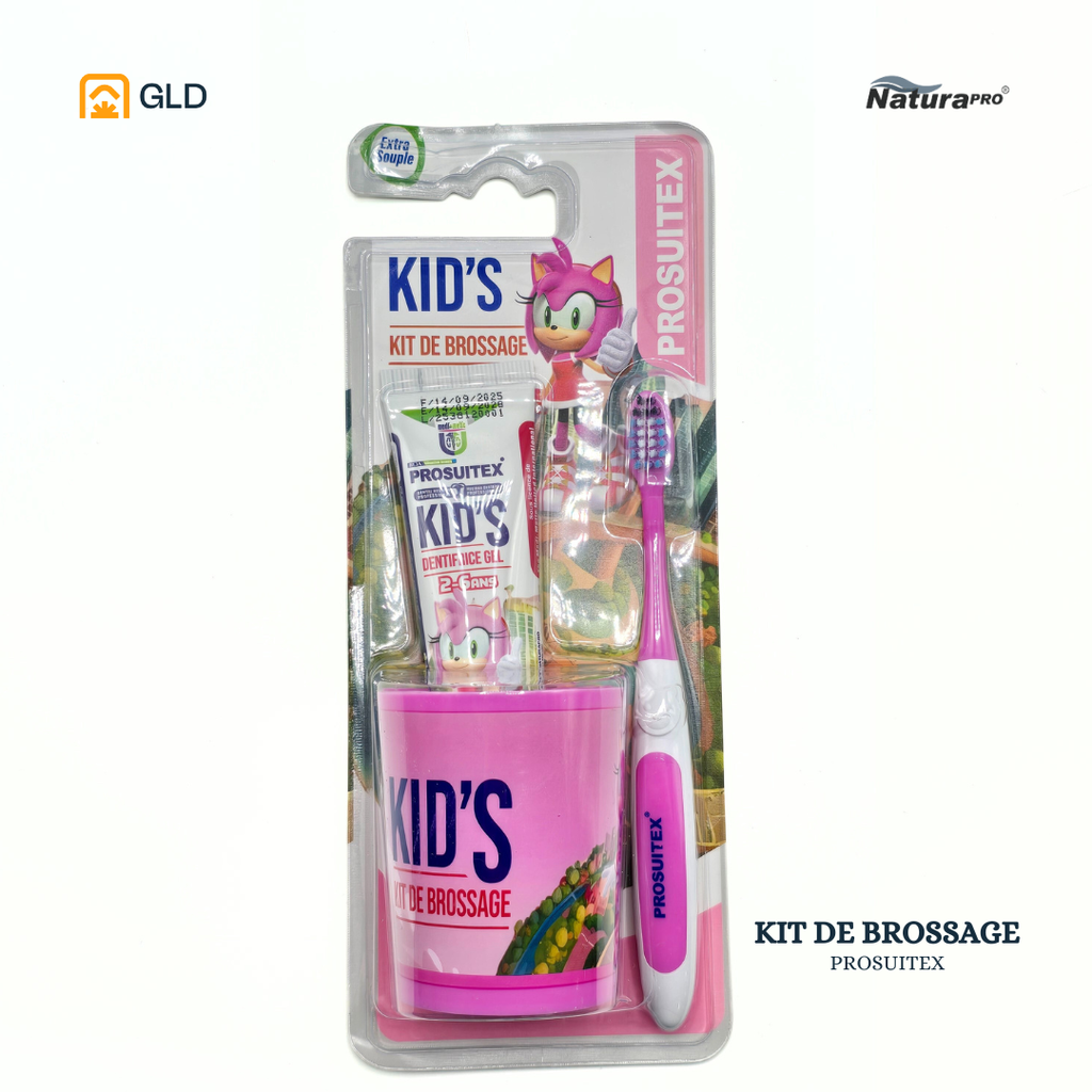 Kit De Brossage NaturaPro Prosuitex Sonic Kids 2-6 Ans Rose Fille
