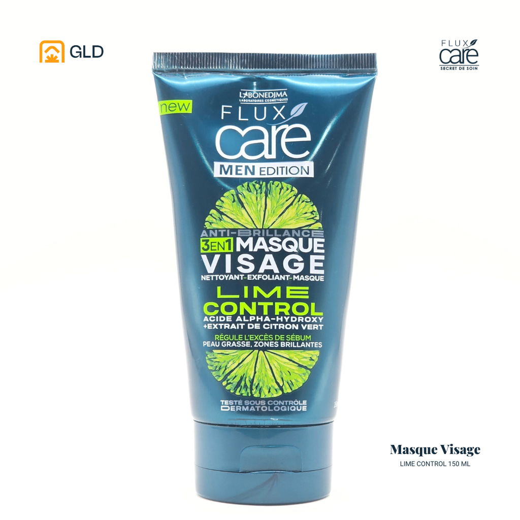 Masque Visage 3en1 Flux Care Men Lime Control 150 Ml