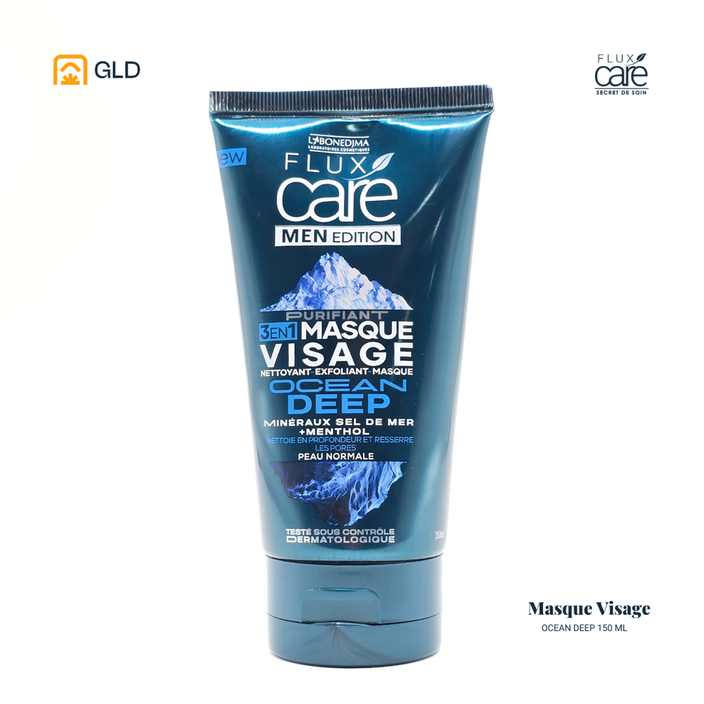 Masque Visage 3en1 Flux Care Men Ocean Deep 150 Ml