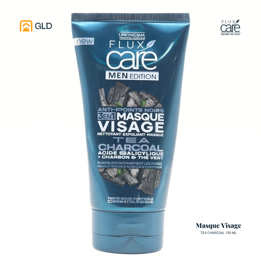 Masque Visage 3en1 Flux Care Men Tea Charcoal 150 Ml