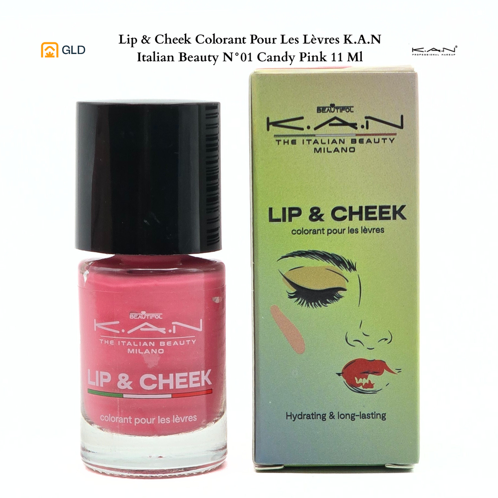 Lip & Cheek Colorant Pour Les Lèvres K.A.N Italian Beauty N°01 Candy Pink 11 Ml