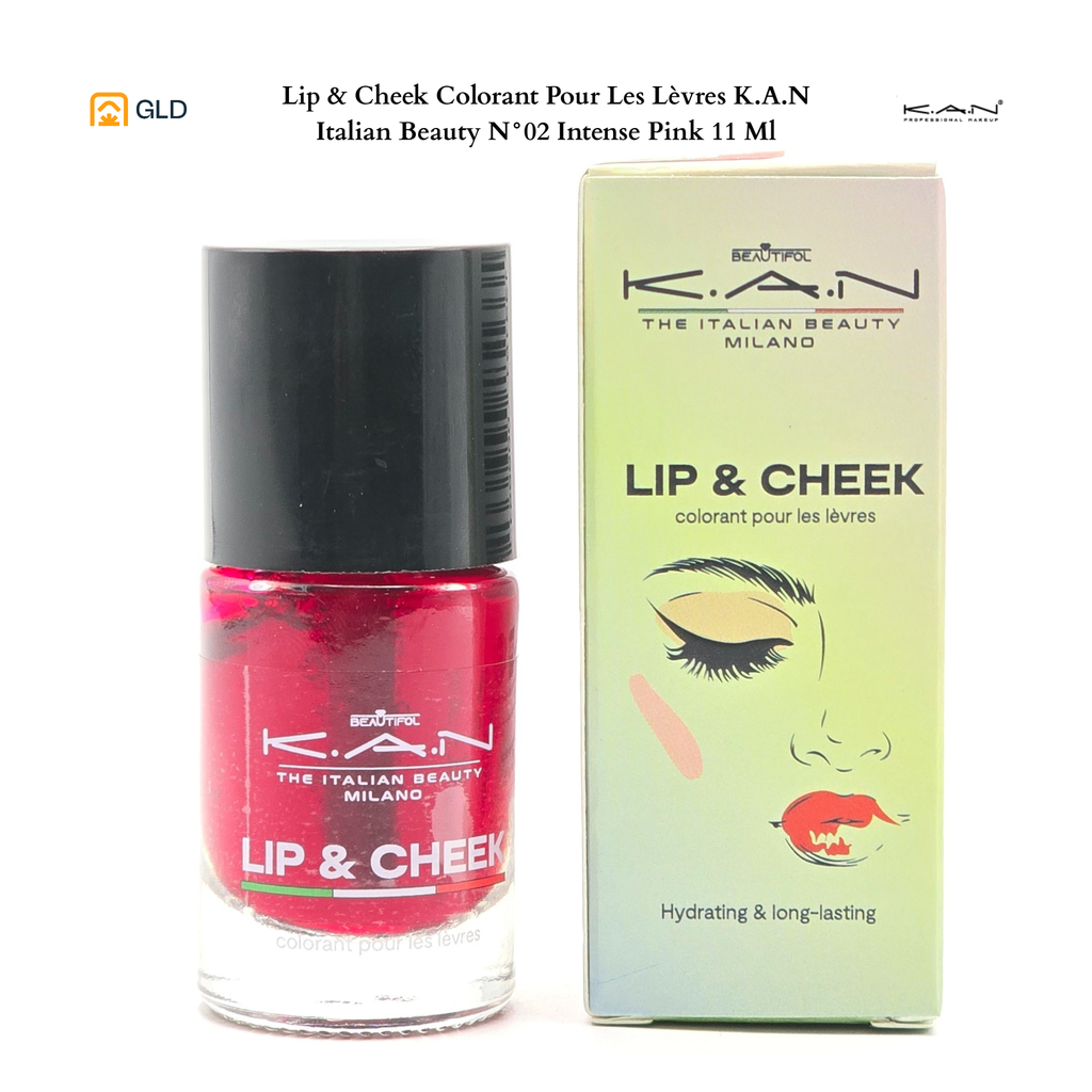 Lip & Cheek Colorant Pour Les Lèvres K.A.N Italian Beauty N°02 Intense Pink 11 Ml