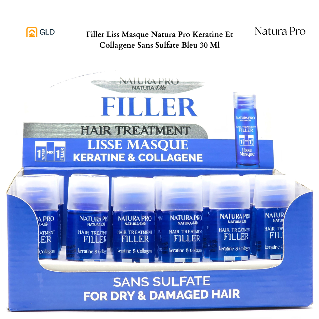 Filler Liss Masque Natura Pro Keratine Et Collagene Sans Sulfate Bleu 30 Ml
