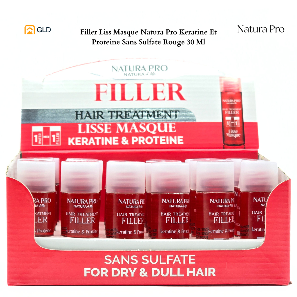 Filler Liss Masque Natura Pro Keratine Et Proteine Sans Sulfate Rouge 30 Ml