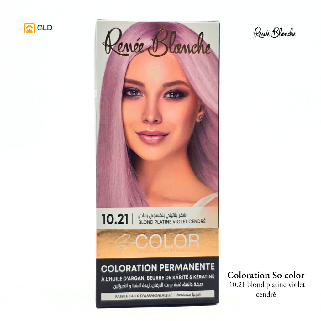 Coloration Capillaire So Color 10.21 Blond Platine Violet Cendré