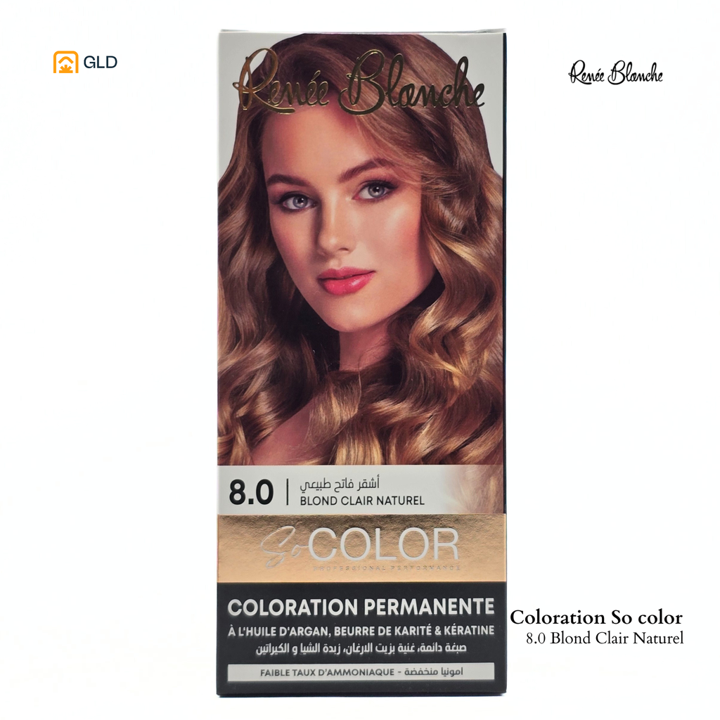 Coloration Capillaire So Color 8.0 Blond Clair Naturel
