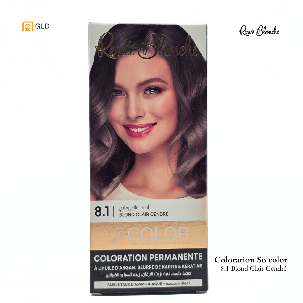 Coloration Capillaire So Color 8.1 Blond clair Cendré