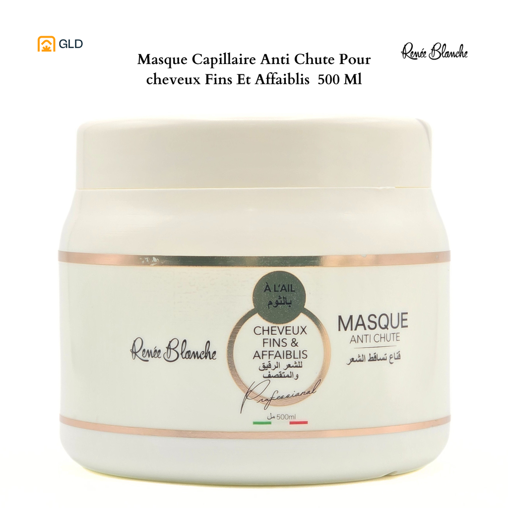 Masque Capillaire Renée Blanche Anti Chute Pour cheveux Fins Et Affaiblis  500 Ml
