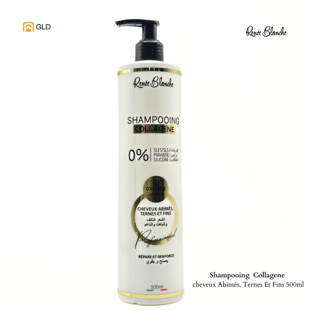 Shampooing Renée Blanche Collagene Pour cheveux Abimés, Ternes Et Fins