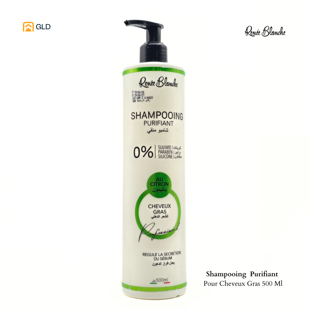 Shampooing Renée Blanche Purifiant Pour Cheveux Gras 500 Ml