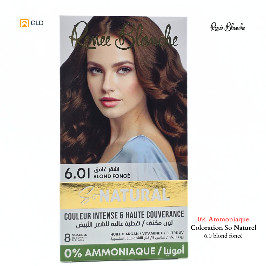 Coloration Capillaire Renée Blanche So Natural 0% Ammonique 6.0 Blond Foncé