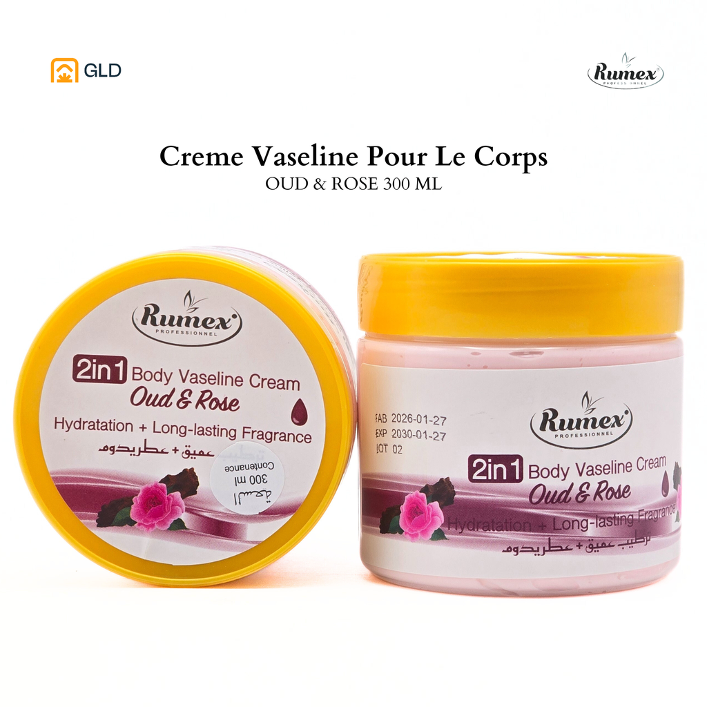 Vaseline Rumex Vanille Oud & Rose 2en1 300 Ml