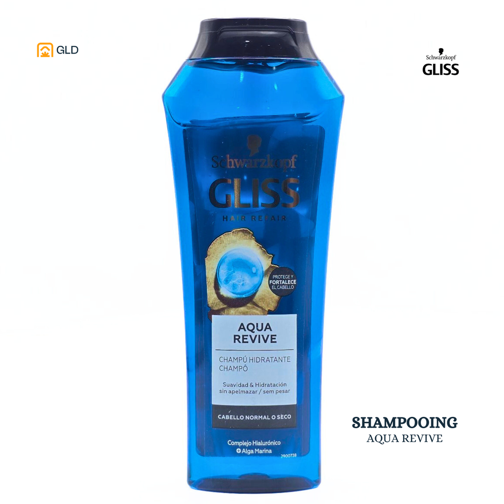 Gliss Shampooing 250ml Aqua Revive Bleu