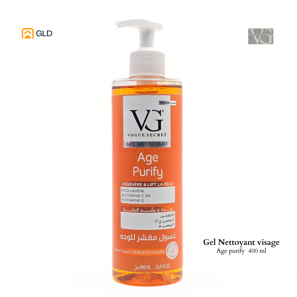 Gel Nettoyant Visage 400ML VG Age Purify Orange