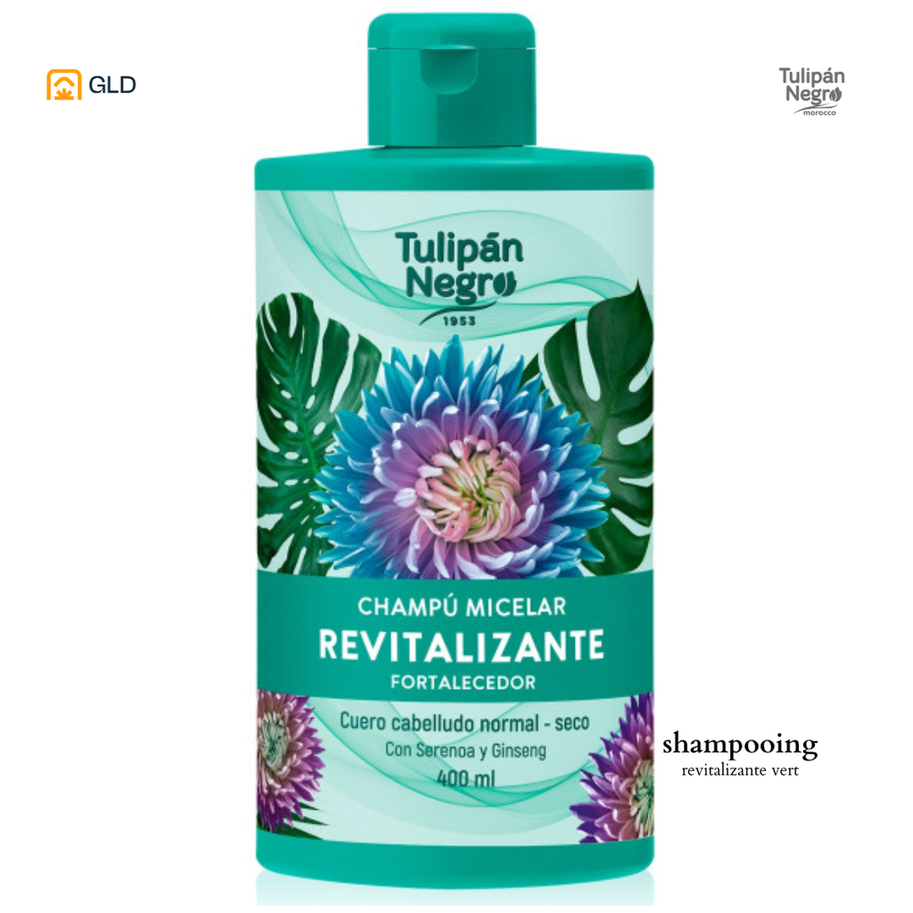 Shampooing Tulipan Negro Revitalizante vert 400ML  