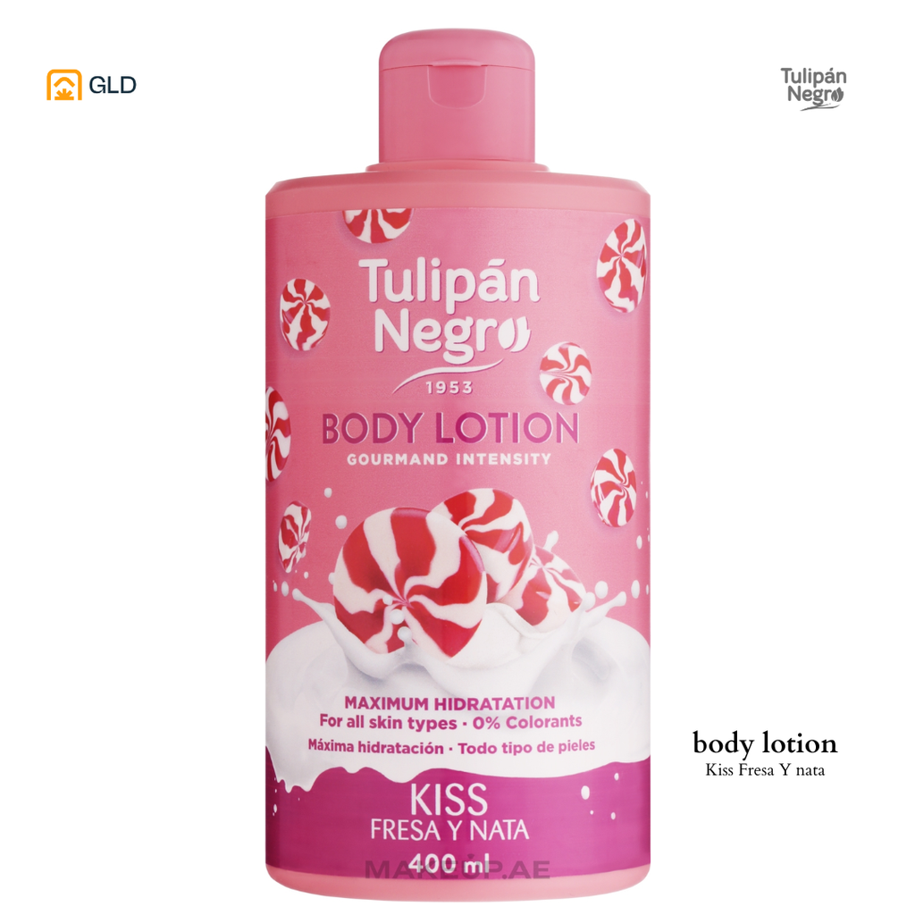 Body Lotion Tulipan Negro Fresa Y Nata  400ML 
