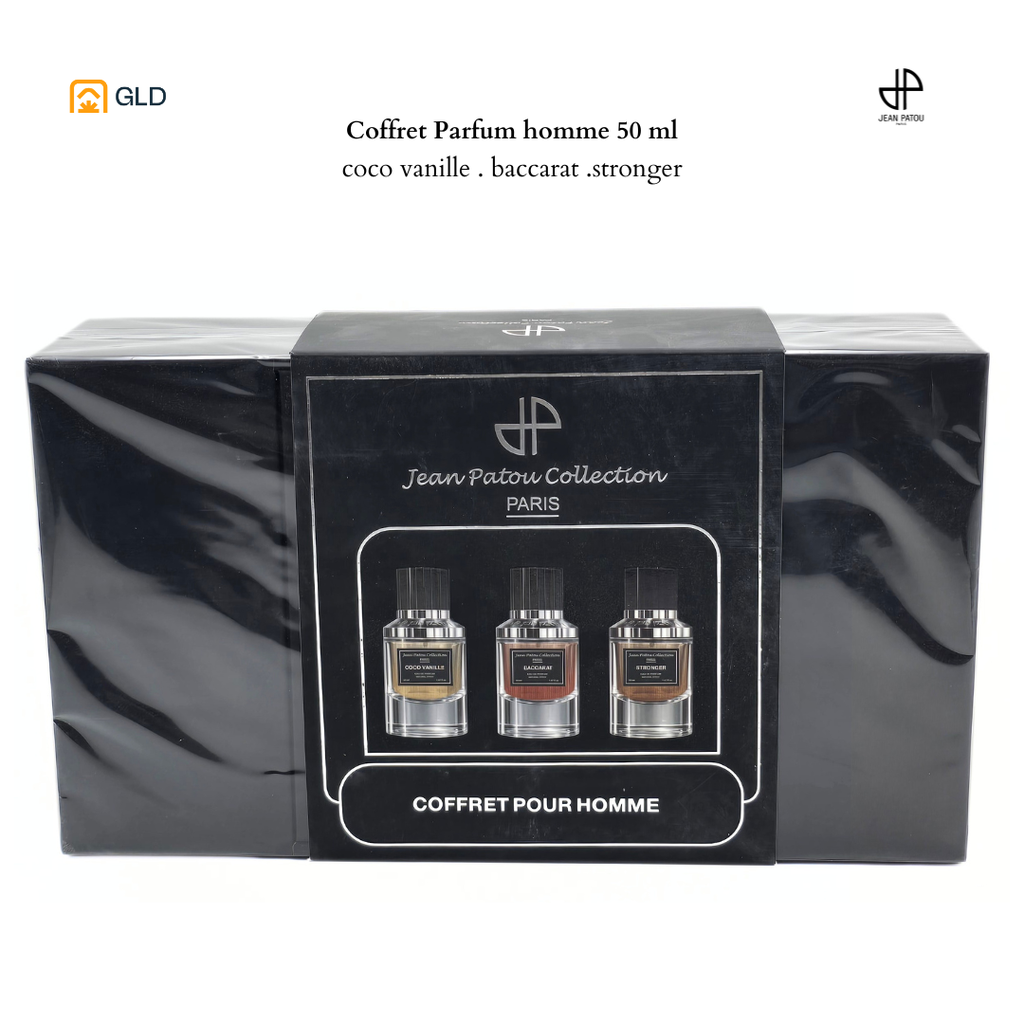 Coffret  Jean Patou Baccarat Coco Vanille Stronger  Homme 3Pcs 