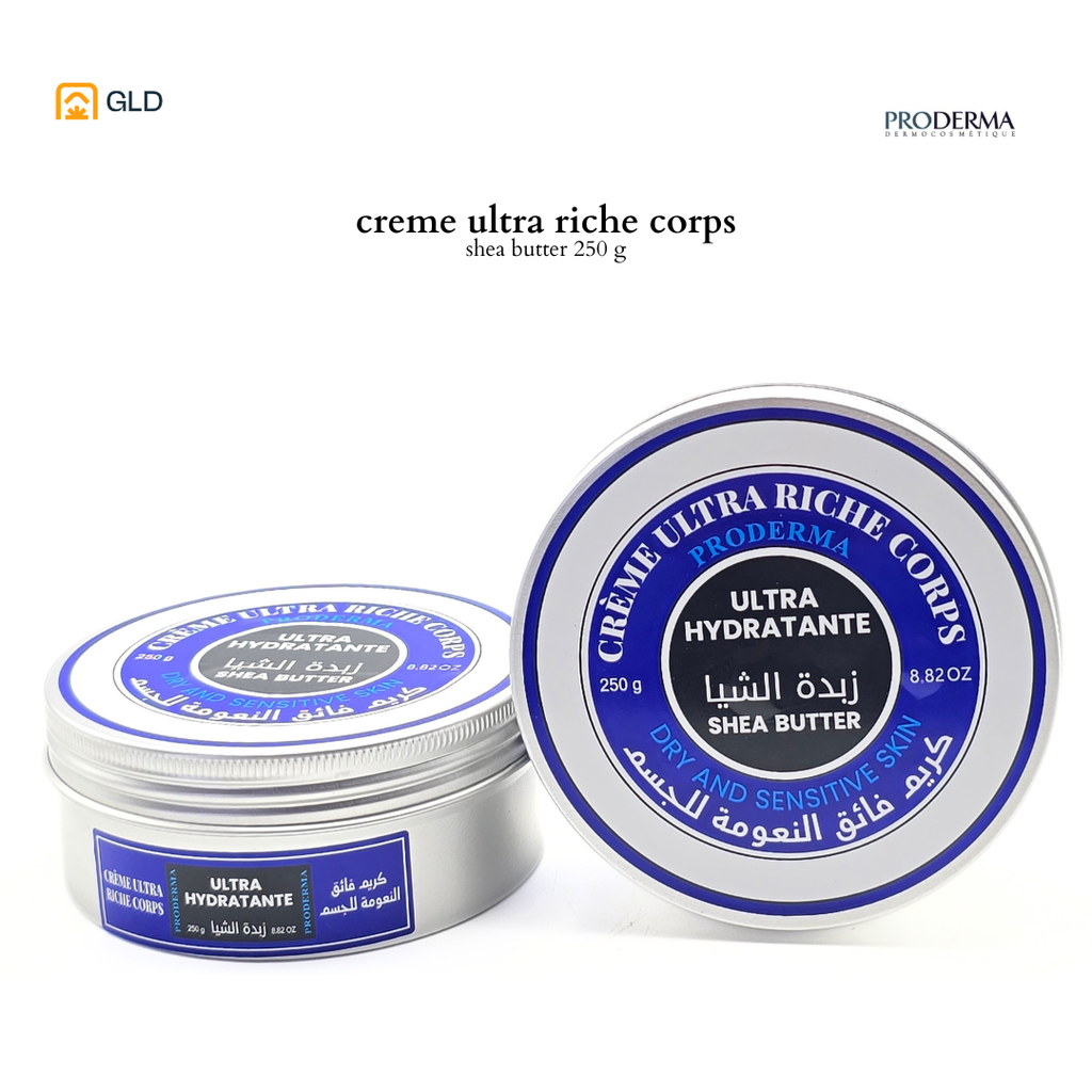 Creme Ultra Riche Shea butter Corps Pot Met Proderma 250GR 