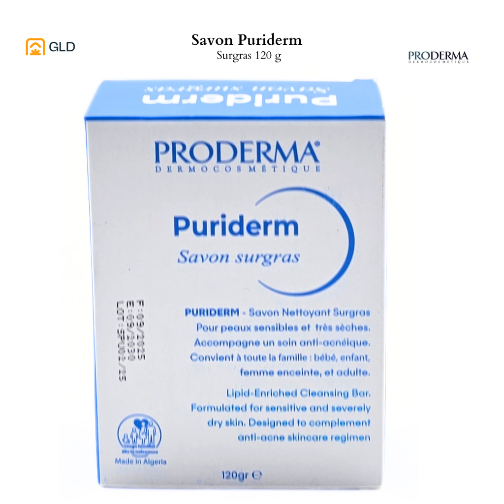 Puriderm Savon Surgras Pur Vegetal Hypoallergenique Proderma 120GR