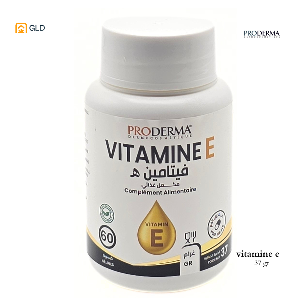Proderma Vitamine E Comp Alimentaire 60 Gelule 37 GR