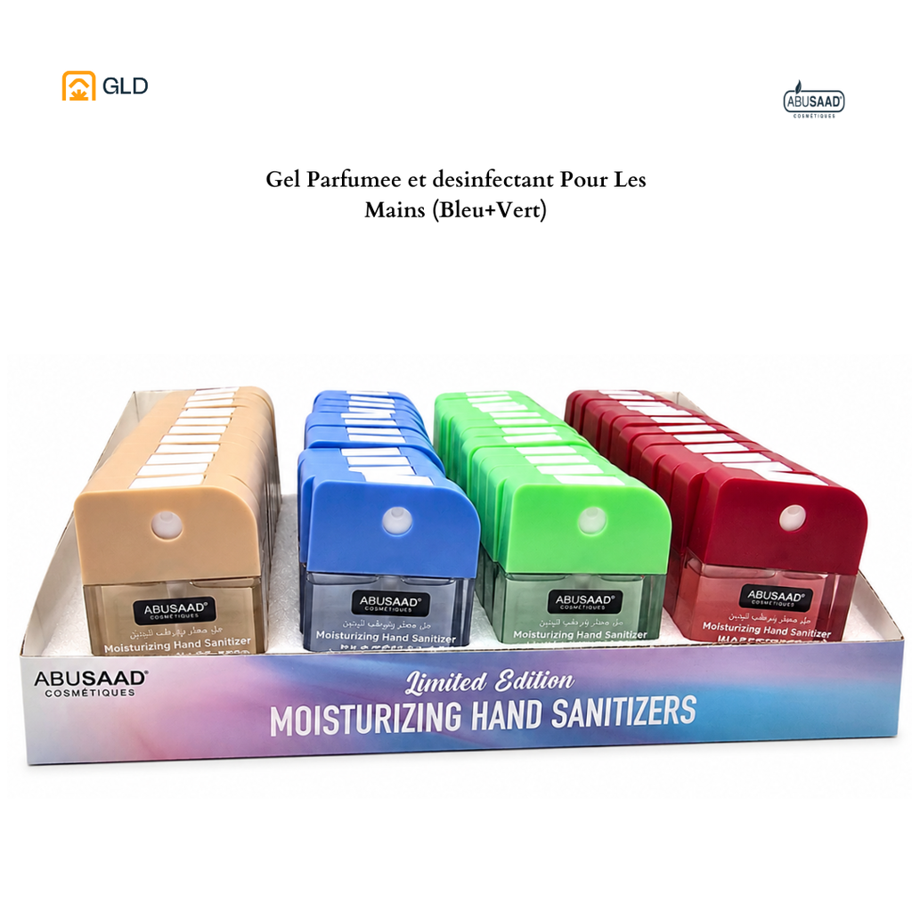 Gel Parfumee et desinfectant Pour Les Mains (Bleu+Vert)