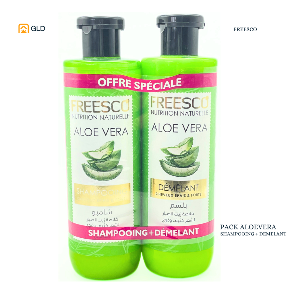 Lot Shampooing+Apres Aloe Vera  Freesco 