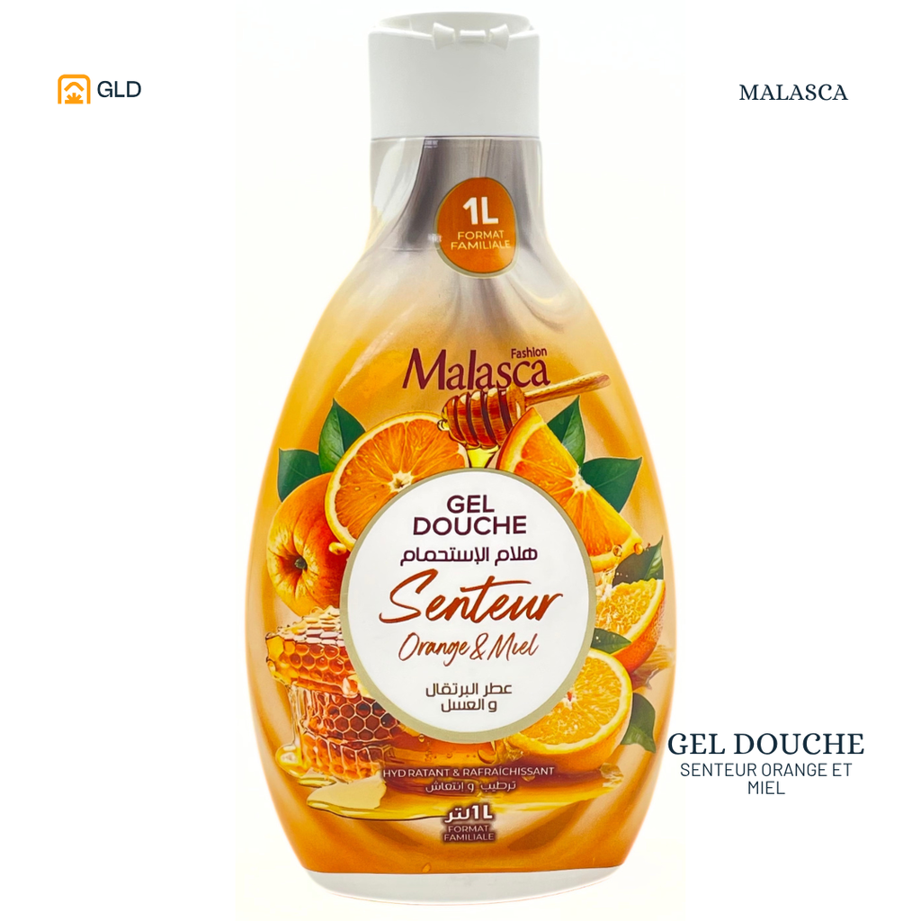 Gel Douche Fashion Miel Orange Malasca 1L 