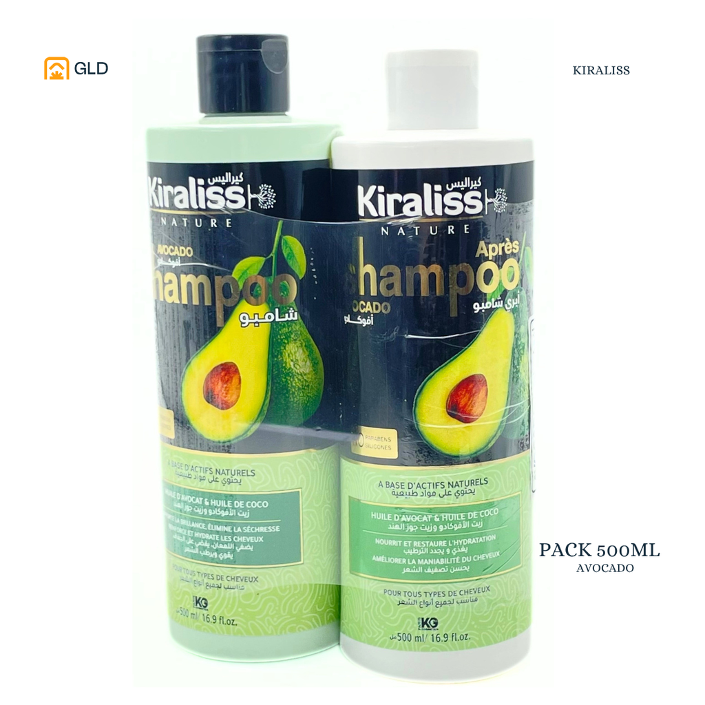 Lot Shampooing+Apres Avocado  Kiraliss 