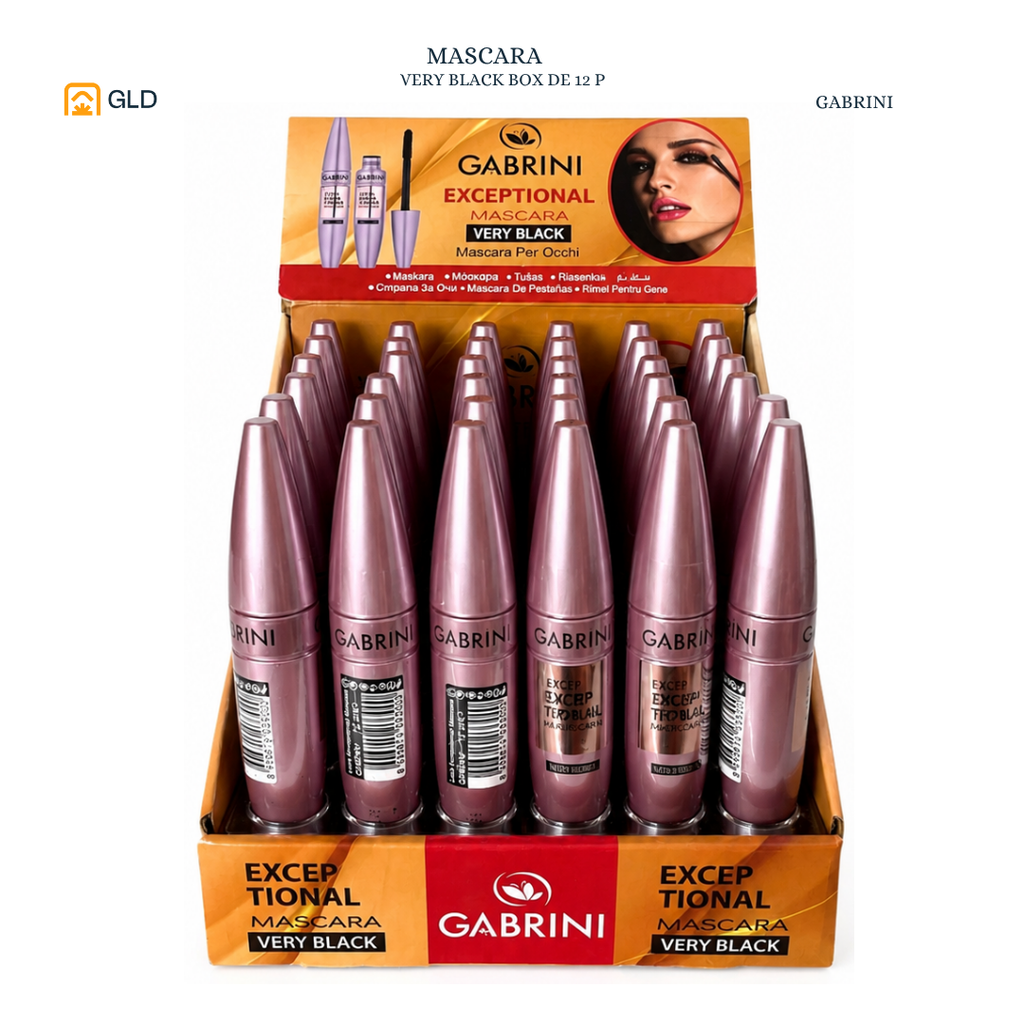 Mascara Gabrini Very Black 12Ml (Box De 36)