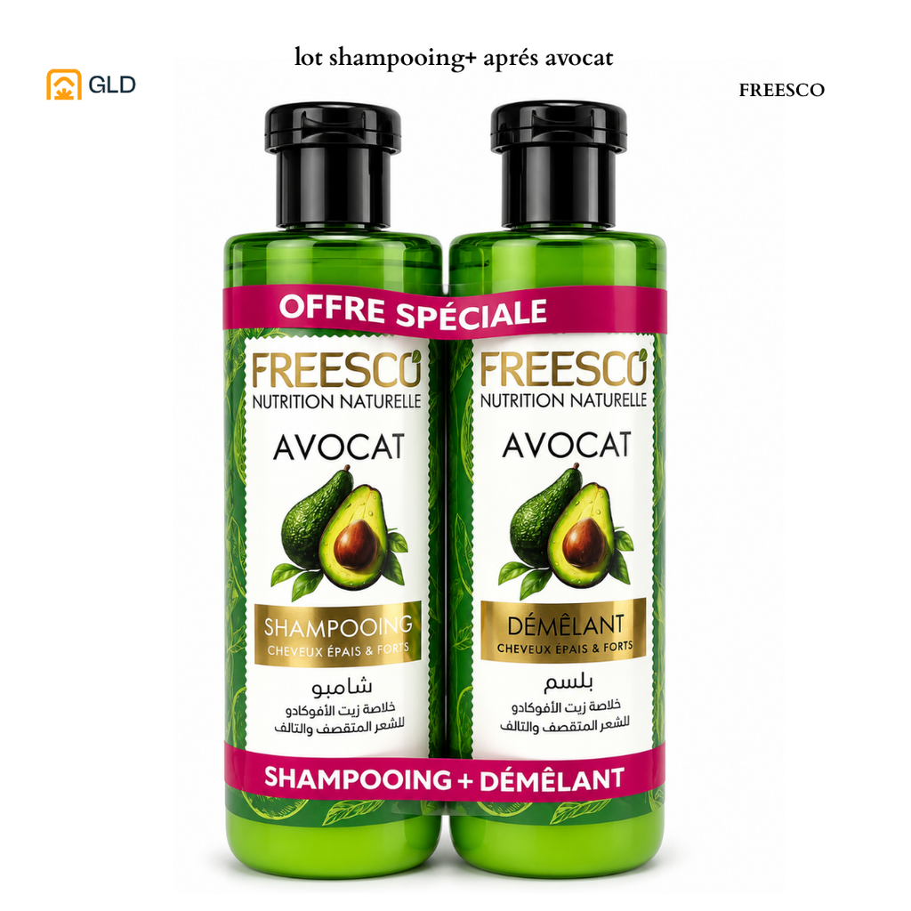 Lot Shampooing+Apres Avocat Freesco 