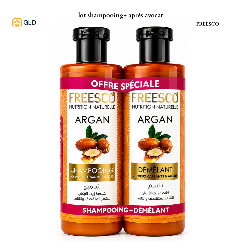 Lot Shampooing+Apres Argan Freesco 