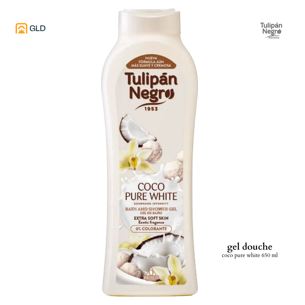 Gel Douche Tulipan Negro Coco Pure White 650ML