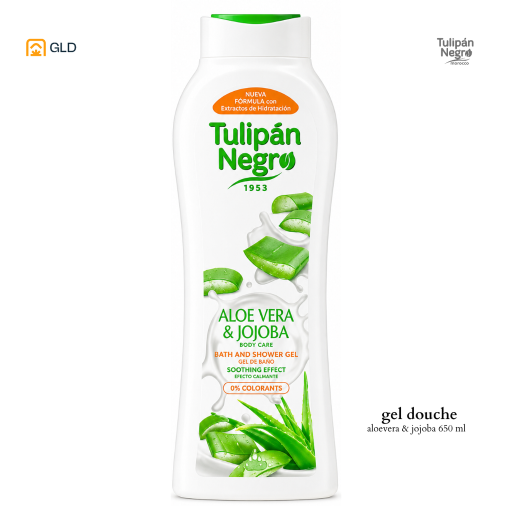 Gel Douche Tulipan Negro Aloe vera & Jojoba 650ML