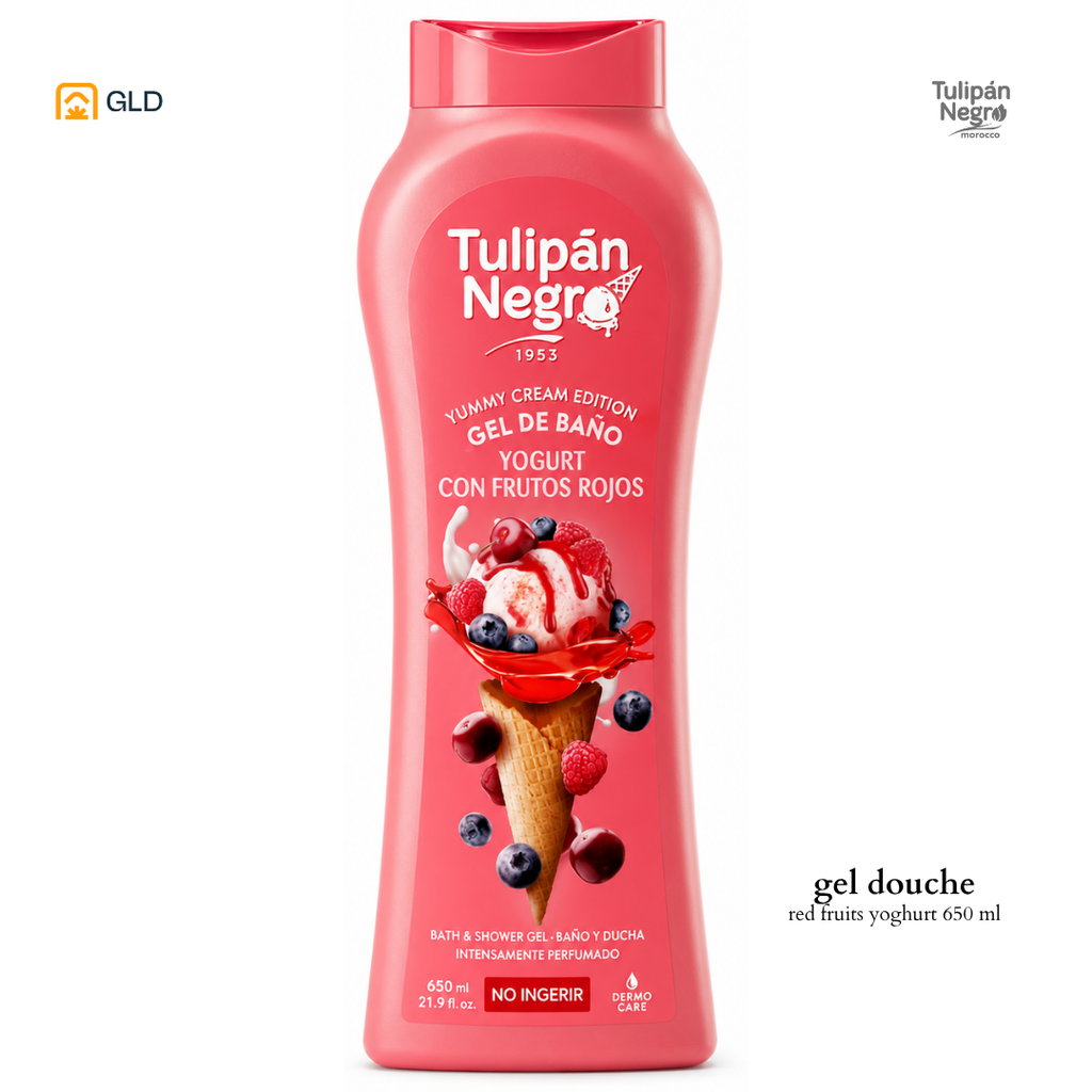 Gel Douche Tulipan Negro Red Fruit Yoghurt 650ML
