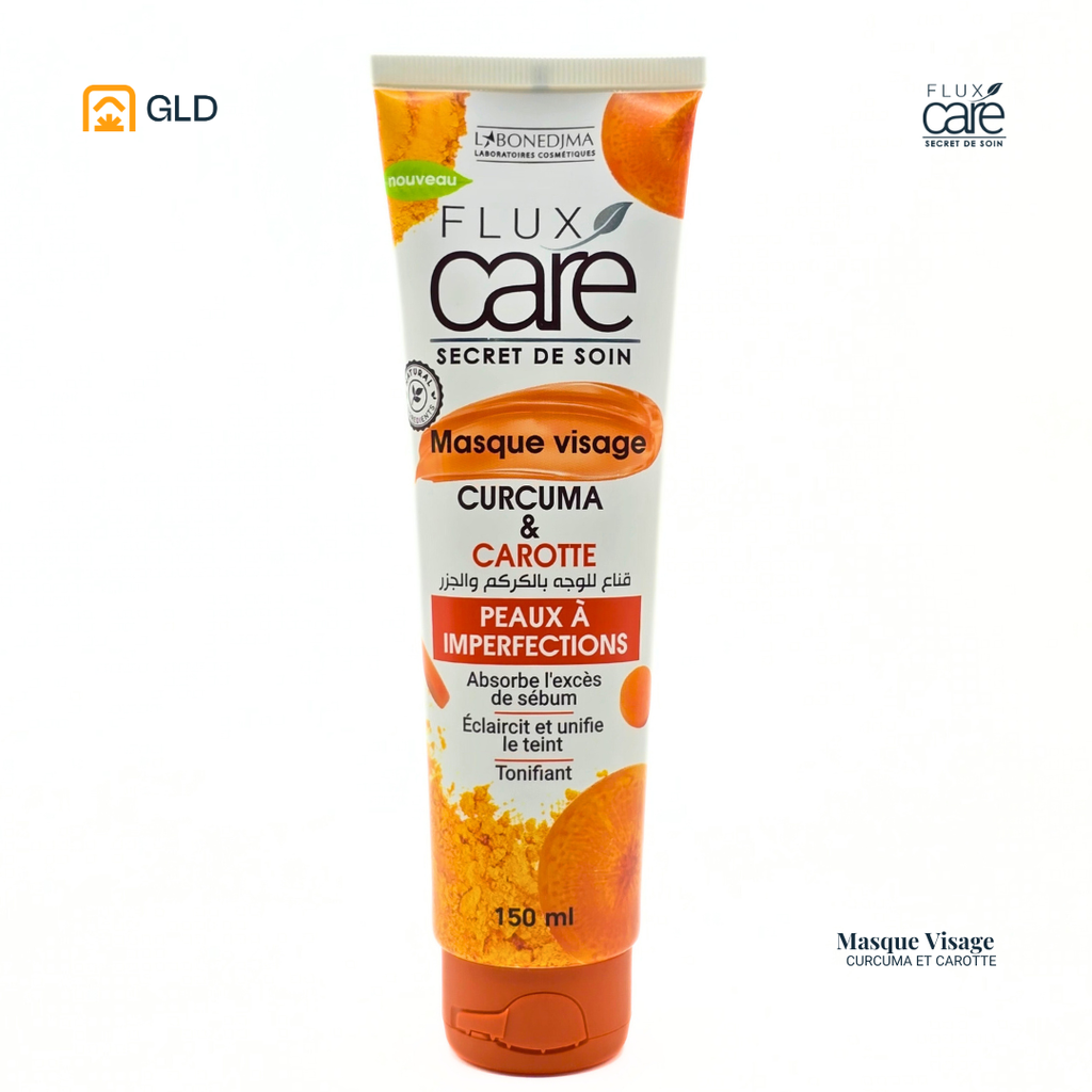 Masque Visage Flux Care Curcuma Et Carotte 150 Ml