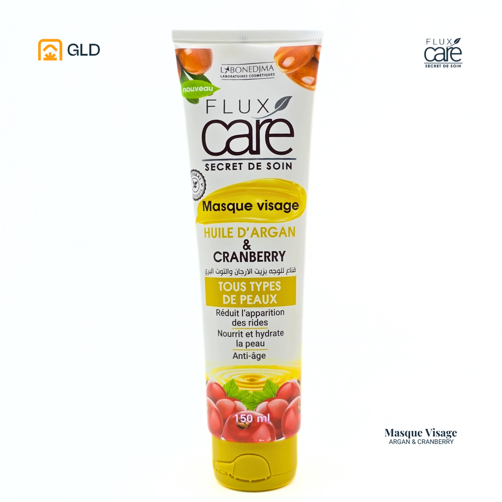 Masque Visage Flux Care Huile D Argan Et Cranberry 150 Ml