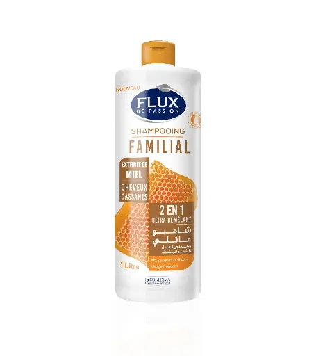 Shampooing Flux 1L Familial Extrait De Miel 2En1 Cheveux Cassants