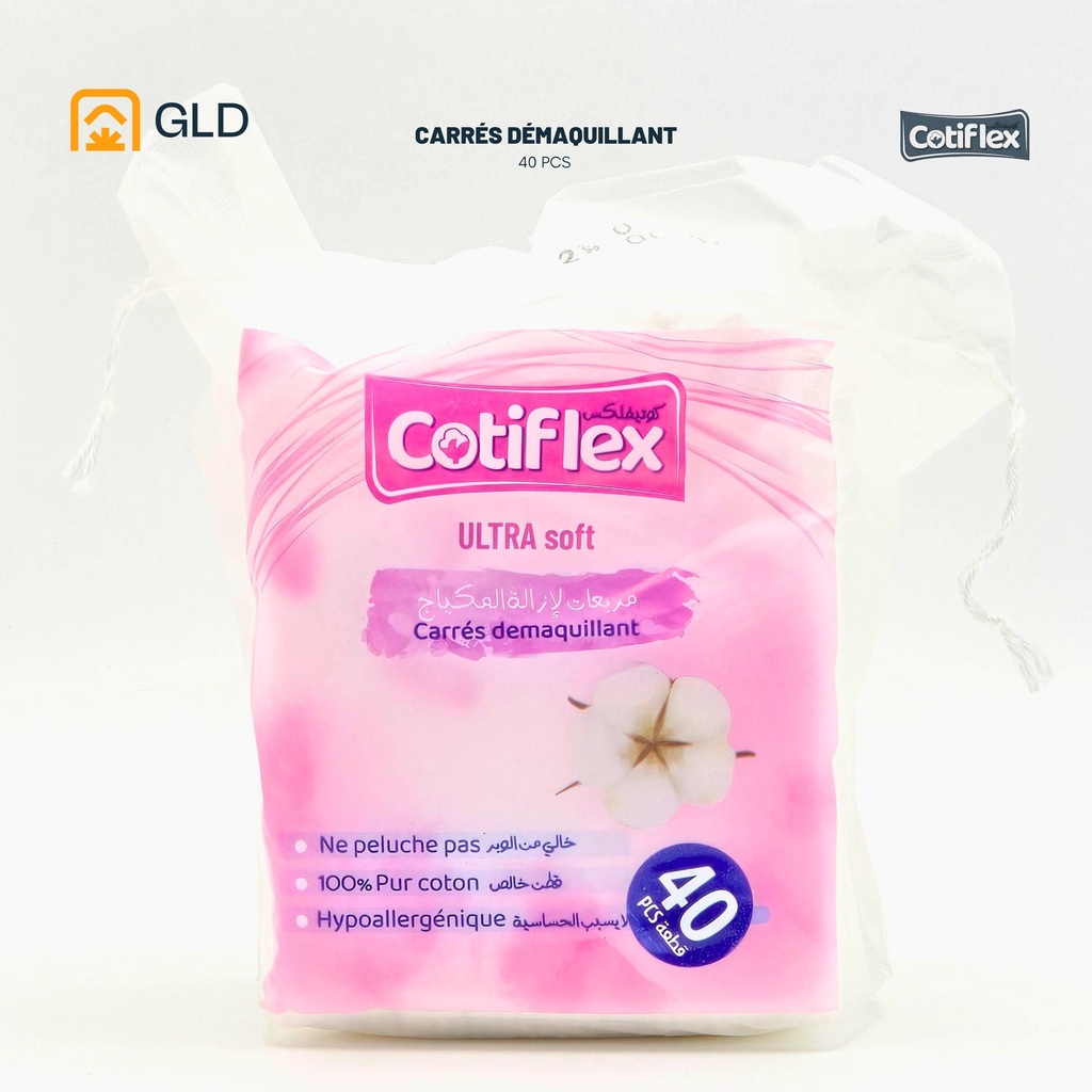 Carré Démaquillant Cotiflex 40Pcs/C48 Ultra Soft 