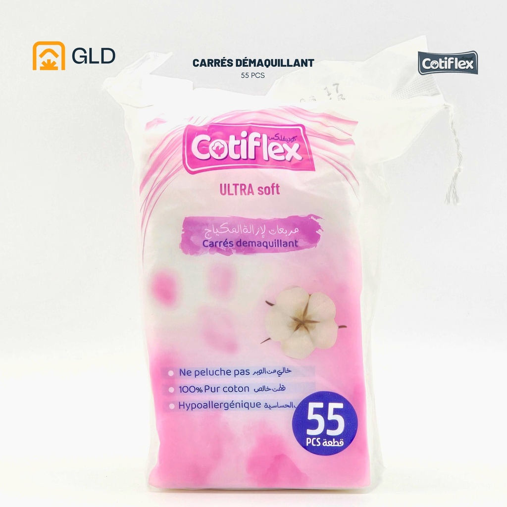 Carré Démaquillant Cotiflex 55Pcs/C48 Ultra Soft 