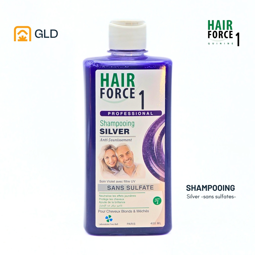 Shampooing Hair Force 1 Silver Anti Jaunissement 400 Ml