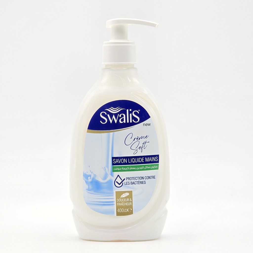 Savon Liquide Main Et Corps Swalis Creme Soft 400 Ml 