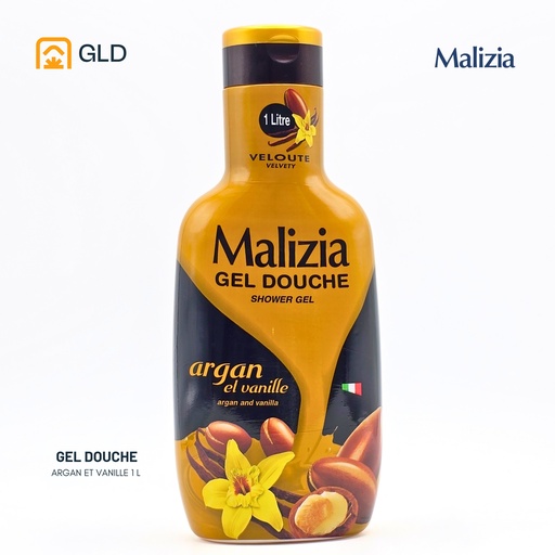 Gel Douche Malizia Argan Vanille 1 L