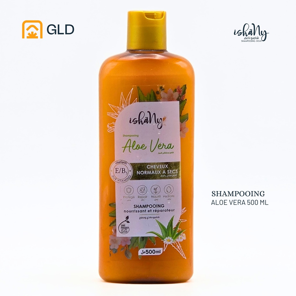 Shampooing Ishany Aloe Vera pour Cheveux Normaux à Secs