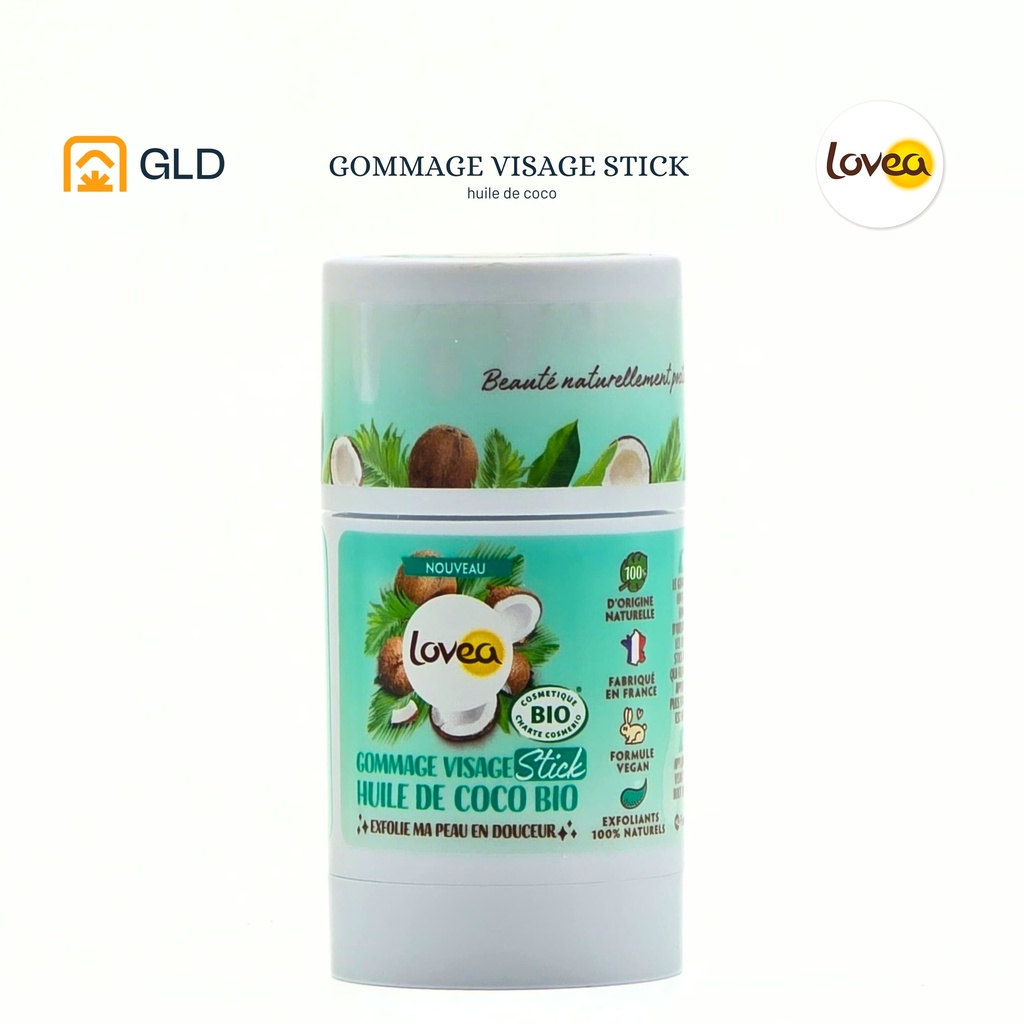 Gommage Visage Lovea Stick Huile De Coco 40 G