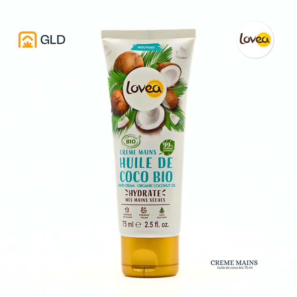 Creme Mains Lovea Huile De Coco Bio 75 Ml
