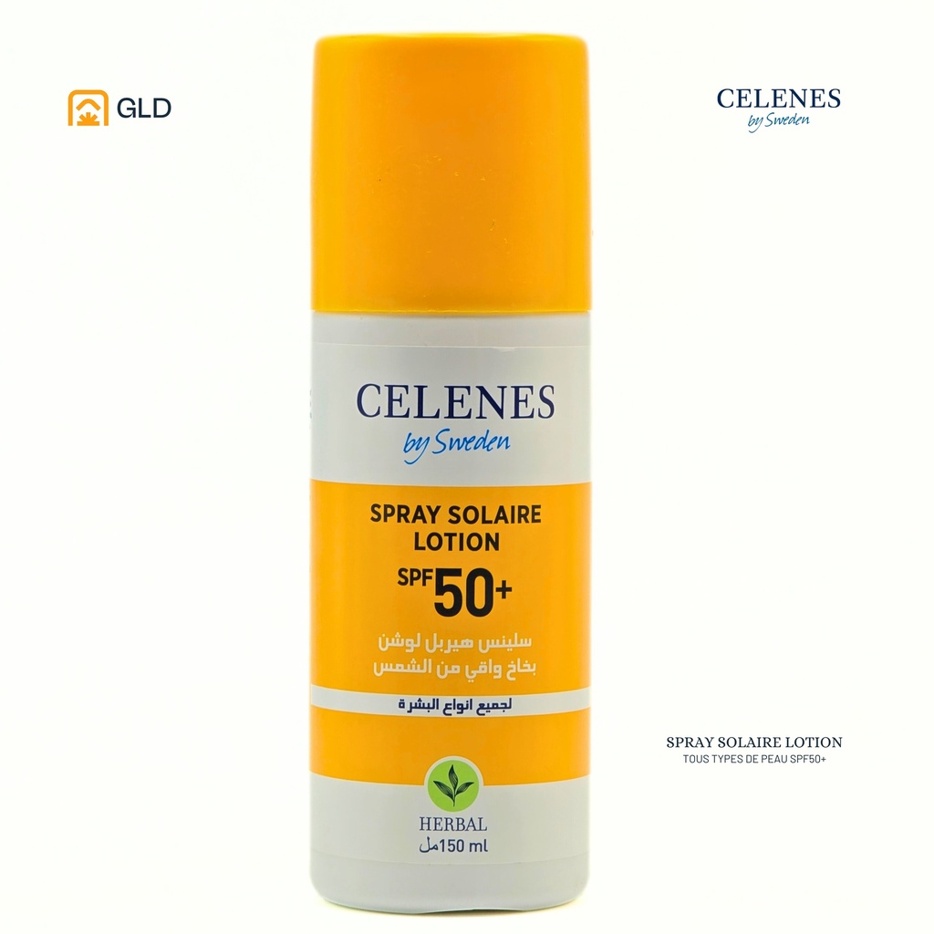 Lotion Solaire En Spray SPF 50+ Celenes Herbal Tous Types De Peau 150 Ml
