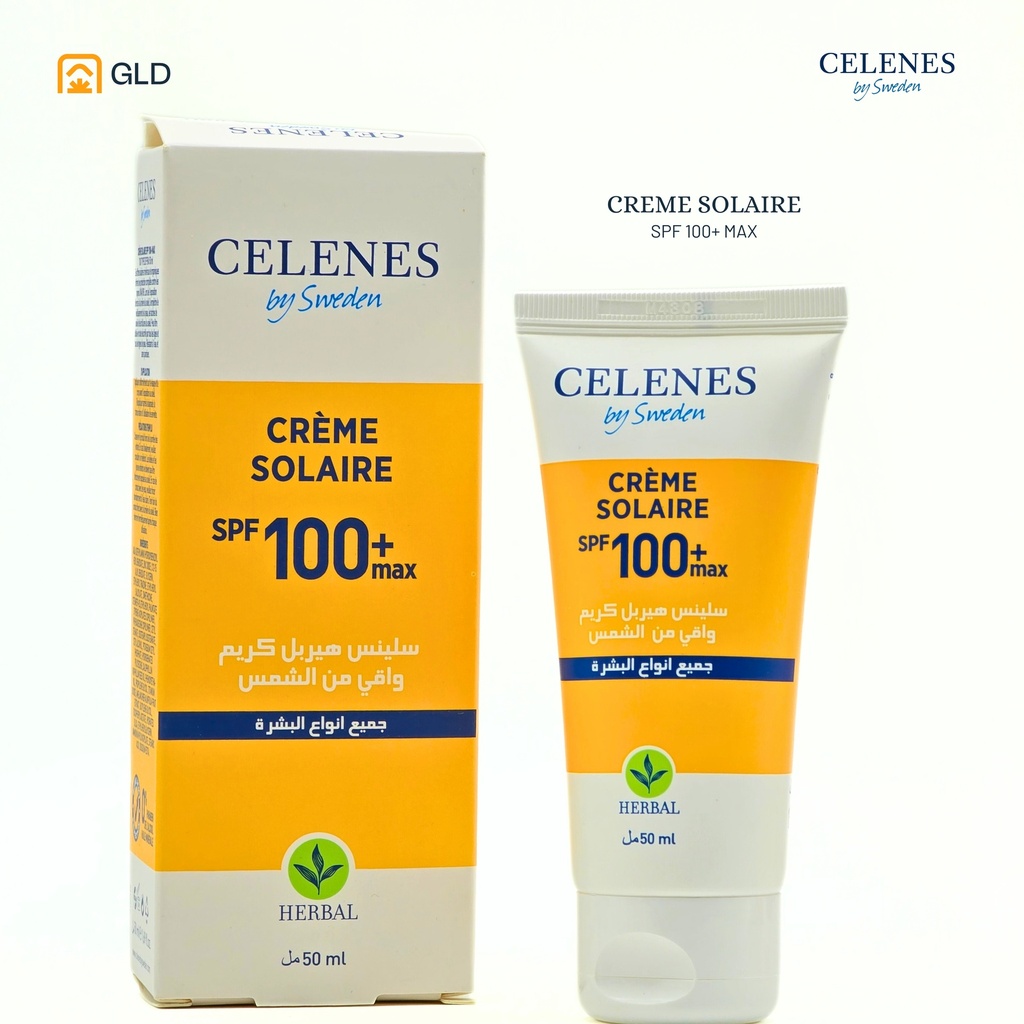 Creme Solaire SPF 100 Max Celenes Herbal Tous Types De Peau 50 Ml 