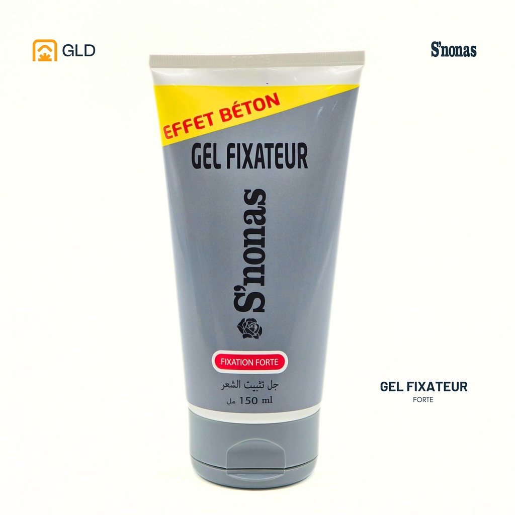 Gel Fixateur Pour Cheveux S'nonas 150 Ml  Forte (Gris )