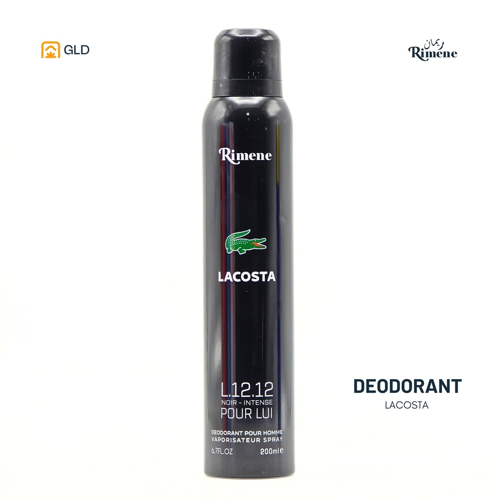 Deodorant Rimene Lacosta Noir Intense Homme Standard 200 Ml
